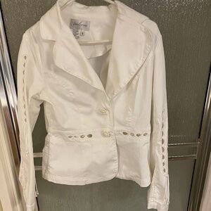 Vera Crutina Vintage White Cotton  Jacket , size М